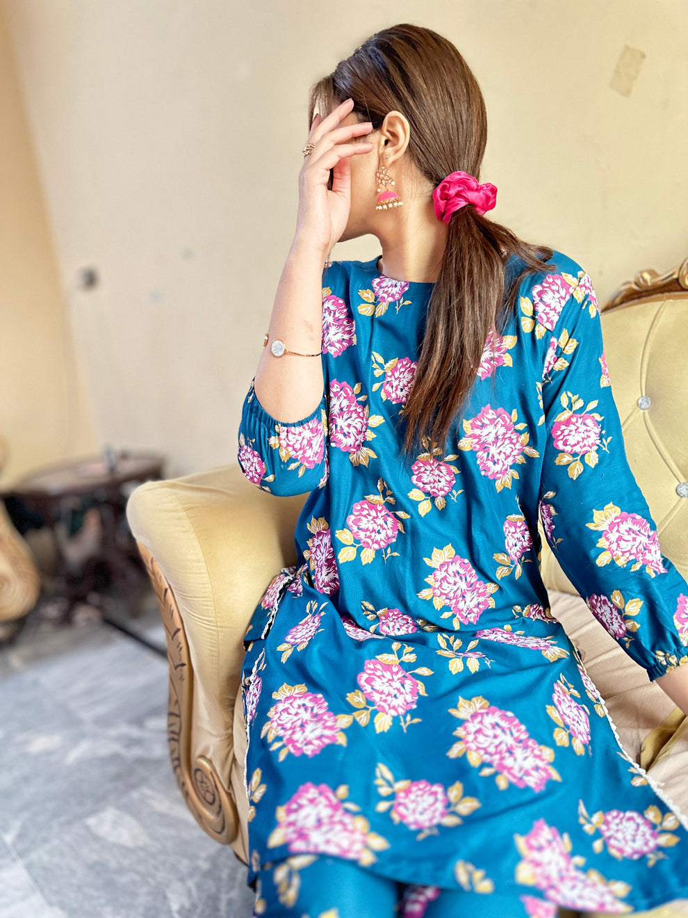Floral Grace – Flower Printed 2PC Set