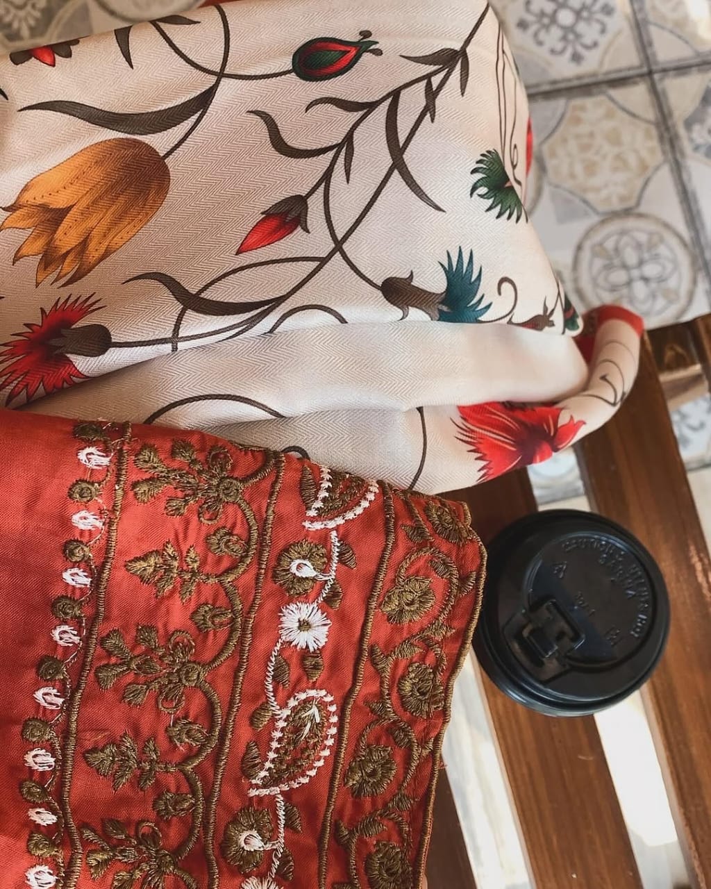 UROOJ  EMB 3Pc With Shawl