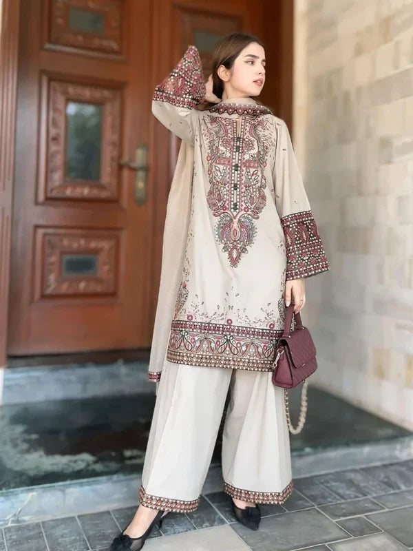 WINTER LUXURY HEAVY FULLY EMB 3PC